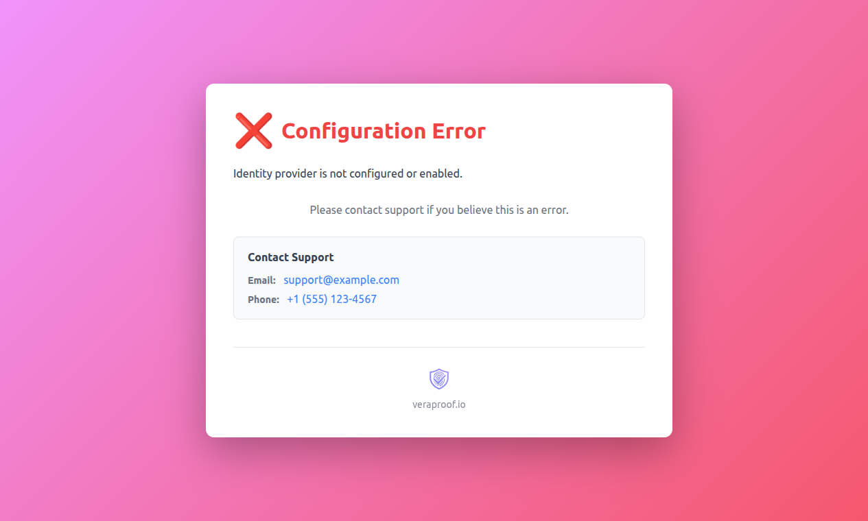 Configuration Error